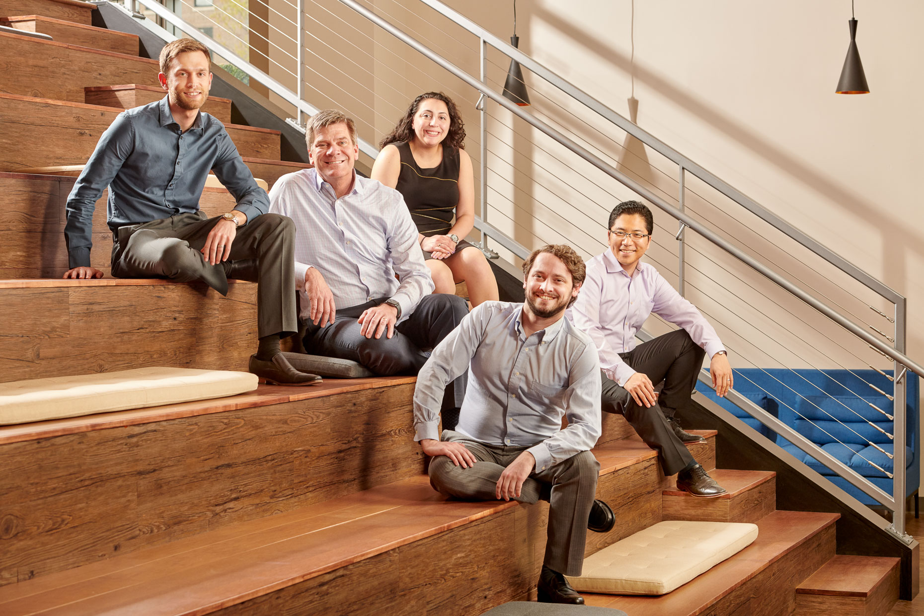 EY Team on Staircase | Corporate | Philadelphia, PA