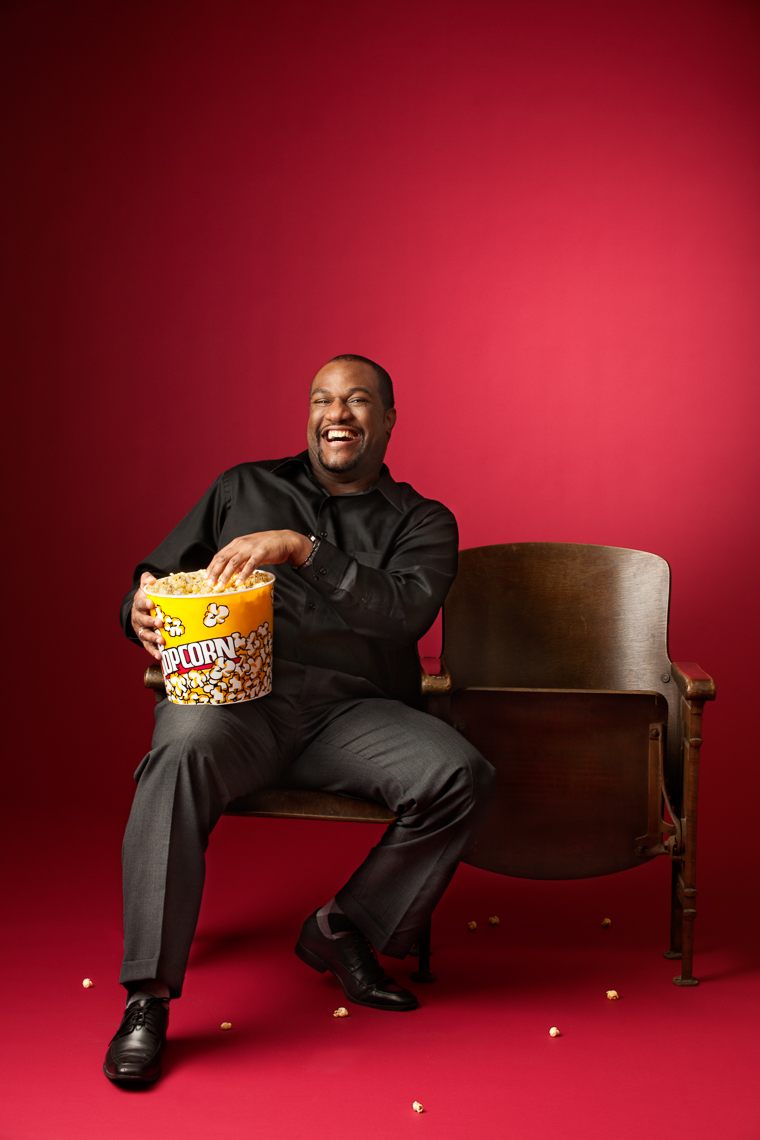 Movie viewer with popcorn | Radian Commercial Advertising
