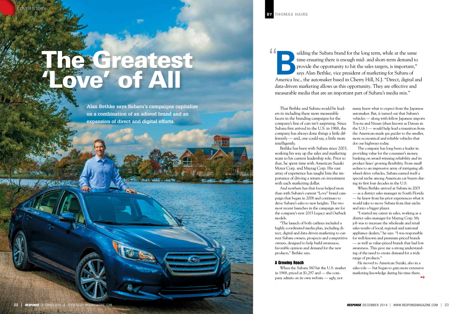 Alan Bethke | Subaru Response Magazine Editorial