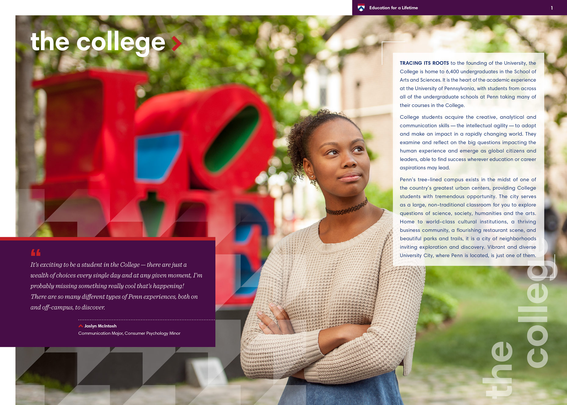 Jaslyn McIntosh | UPenn Love Statue | Commercial