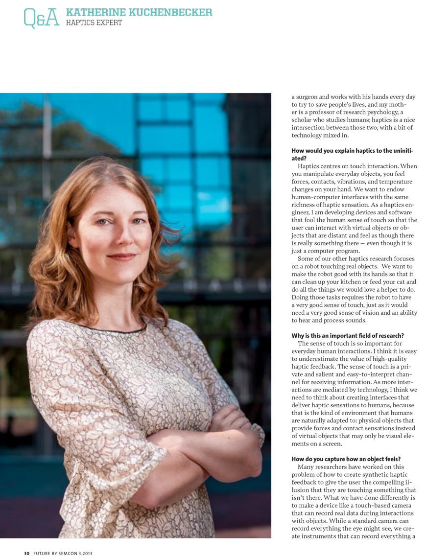 Katherine Kuchenbecker | Engineering | Haptics editorial