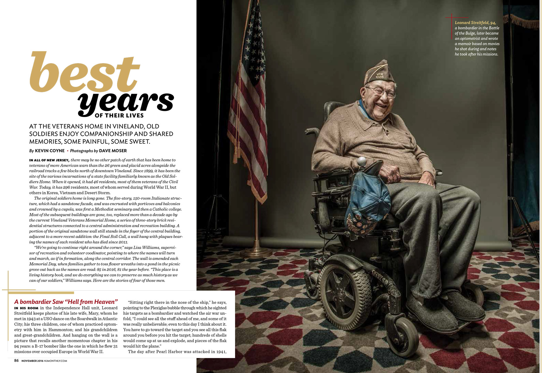 Veteran Leo Streitfeld | NJ Monthly Editorial Photographer